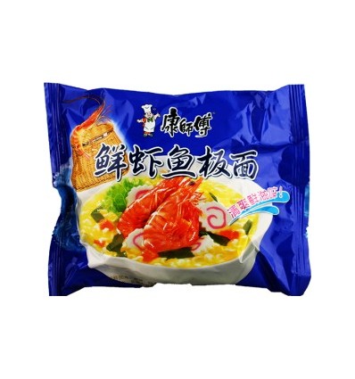 康师傅鲜虾鱼板面100g