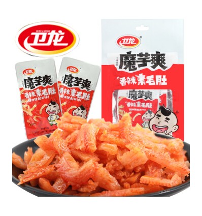 卫龙辣条休闲零食方便食品魔芋爽酸辣素毛肚78g