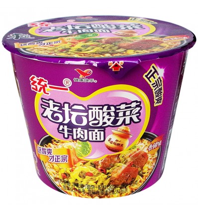 统一来一桶老坛酸菜牛肉面120g