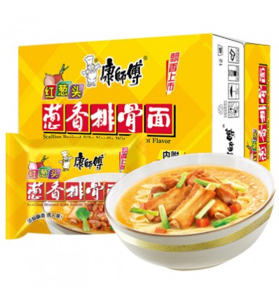 康师傅葱香排骨面107g24包