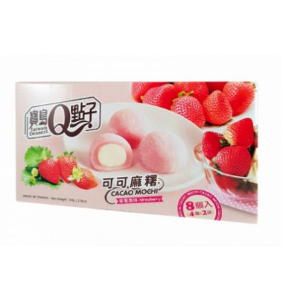 宝岛Q点子 可可麻薯-草莓味 80g