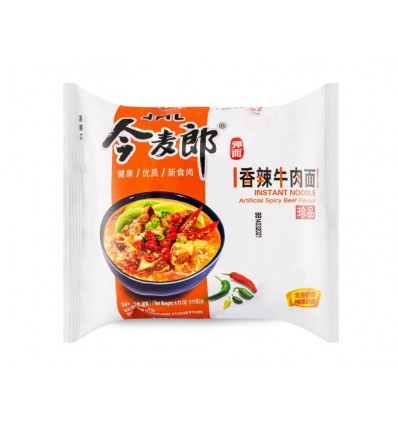 今麦郎香辣牛肉面袋装117G