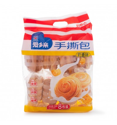爱乡亲手撕面包原味338g/袋