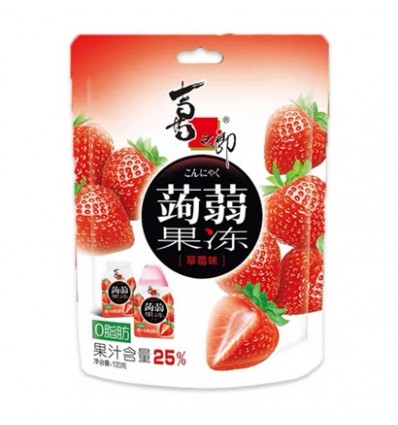 喜之郎草莓蒟蒻果冻360g