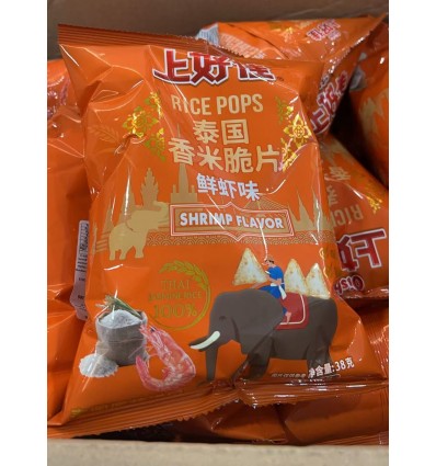 上好佳鲜虾味泰国香米脆片38g