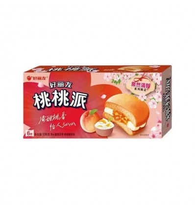好丽友限定桃酱酸奶味夹心桃桃派138g