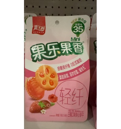 嘉士利果乐果香果酱夹心饼干草莓85g
