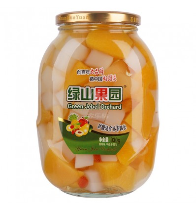 绿山果园冰糖混合水果罐头930g